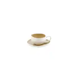 Netto Marken-Discount Wave Cream Mokkatassen mit Untertellern - 12-teiliges-Set Angebot