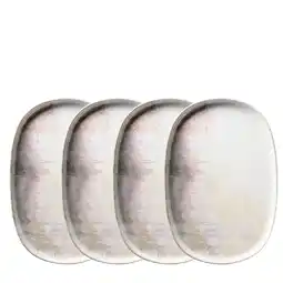 Netto Marken-Discount Mäser Servierplatten-Set, Steinzeug Aquarellia Weiß, Lila Angebot