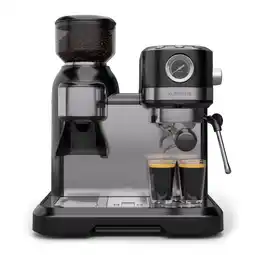Netto Marken-Discount Bella Café Espressomaschine Vintage Mahlwerk 19 bar Milchschaum Druckmesser 1150 W Schwarz Angebot