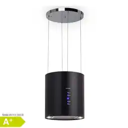 Netto Marken-Discount Barett Inselabzugshaube Ø35 cm Umluft 558 m³/h LED Aktivkohlefilter Schwarz Angebot