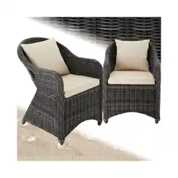 Netto Marken-Discount tectake 2er Set Aluminium Rattansessel, wetterfest und UV-beständig, pflegeleicht, kein Aufbau Angebot
