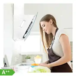Netto Marken-Discount Clara 60 Dunstabzugshaube Glas 509 m³/h Touch Ambiente-Licht Weiß Angebot