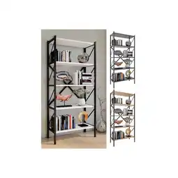 Netto Marken-Discount VCM Holz Metall Aufbewahrung Stand Regal Bücherregal Deko Bücher Standregal Insasi 5 Angebot