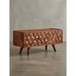Netto Marken-Discount KADIMA DESIGN TV-Kommode Oasis, Sheesham-Massivholz, bis 50-Zoll, Kabeldurchlass, Langlebig Angebot