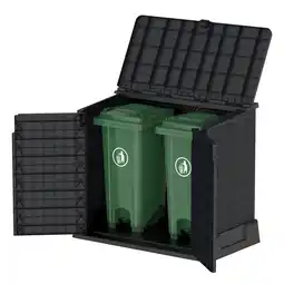 Netto Marken-Discount Duramax StoreAway Aufbewahrungsbox 2er Mülltonnenbox 850 l, 130 x 110 x 74 cm, Kunststoff Angebot