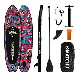 Netto Marken-Discount MATCHU Stand Up Paddle Yeye Weller 320x81 cm - Aufblasbares Sup Board - Limited Edition Angebot