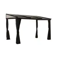 Netto Marken-Discount Sojag Terrassenüberdachung Budavar Schwarz 298,5x366,5x243cm Angebot