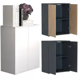 Netto Marken-Discount VCM Holz Kommode Sideboard mit Drehtüren Maße ca. H. 73 x B. 60 x T. 32 cm - Dalosa 2 Angebot