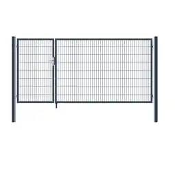 Netto Marken-Discount Home Deluxe Doppelflügel Gartentor anthrazit - 160 x 350 cm Angebot