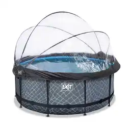 Netto Marken-Discount EXIT Frame Aufstellpool Stone ø360x122cm mit Sandfilterpumpe und Abdeckung, versch. Ausführungen Angebot