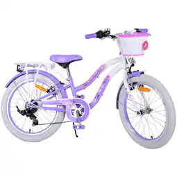 Netto Marken-Discount TPFSports Lovely Kinderfahrrad - Mädchen - 20 Zoll - 2 Handbremsen - 7 Gänge - Lila Angebot