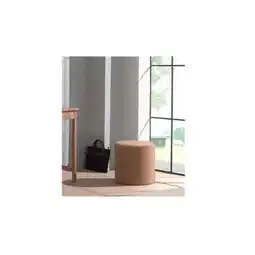 Netto Marken-Discount MOON Polsterhocker in Rund, 41,5 cm hoch, Bezug trendiger Boucle Stoff in Braun Angebot