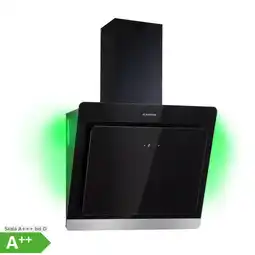 Netto Marken-Discount Aurora 60 Smart Dunstabzugshaube 550 m³/h 60cm kopffrei Ambiente-Licht EEC A++ Schwarz Angebot