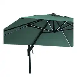 Netto Marken-Discount Arles Sonnenschirm 300 x 300 cm Polyester UV50+ wasserabweisend LED-Licht Dunkles Moosgrün Angebot
