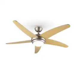 Netto Marken-Discount Bolero 2-in-1-Deckenventilator Leuchte 55W 10212m³/h Fernbedienung Ahorn Angebot