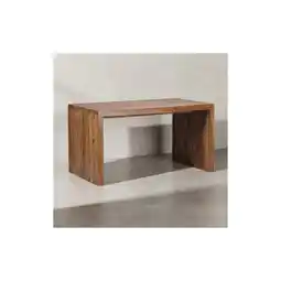 Netto Marken-Discount KADIMA DESIGN Schreibtisch TEKO: Massivholz Sheesham, 140x80 cm, Stauraum, abgerundete Ecken, stabil Angebot
