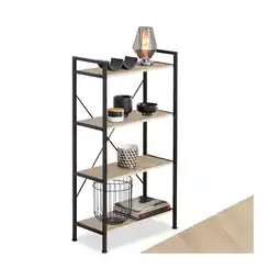 Netto Marken-Discount tectake Regal, Industrial Style, mit 4 Ebenen, inklusive Kippschutz, 67,5 x 31,5 x 121,5 cm Angebot