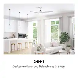 Netto Marken-Discount Figo 2-in-1-Deckenventilator Lampe Ø132cm 10.039m³/h Fernbedienung Weiß Angebot