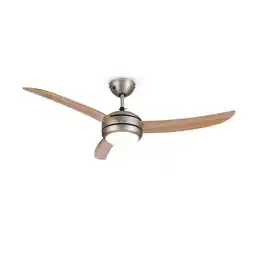 Netto Marken-Discount El Paso Deckenventilator & Lampe Ø 132 cm 10.344 m³/h 180 U/min 49 dB Eichenholz-Optik Angebot