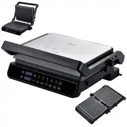 Netto Marken-Discount Zilan Digitaler Tischgrill Kontaktgrill 2000W mit Touch Display Fettauffangschale Angebot