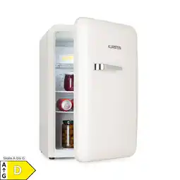 Netto Marken-Discount Audrey Retro-Kühlschrank 70 Liter 3 Regale 2 Türfächer Innenbeleuchtung Creme 70 Liter Angebot