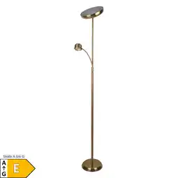 Netto Marken-Discount Näve LED Stehleuchte ROMIS mit Lesearm H: 180cm messing matt Angebot