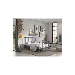 Netto Marken-Discount BRONXX Jugendbett mit Liegefläche 140 x 200 cm, Ausf. Metall Denim Blau matt Angebot