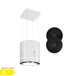 Netto Marken-Discount Tron Ambience Inselabzugshaube Ø38cm Umluft 540m³/h LED weiß Weiß Angebot