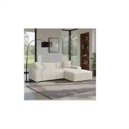 Netto Marken-Discount HOME DELUXE Ecksofa AMELIO Cord Beige Rechts - 240 x 178 cm Angebot