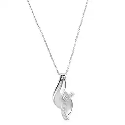 Netto Marken-Discount Zeeme Silber Anhänger mit Kette 925/- Sterling Silber rhodiniert Zirkonia Angebot