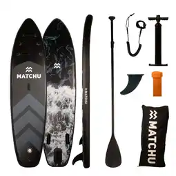 Netto Marken-Discount MATCHU Stand Up Paddle Aqua Camo - SUP Board - aufblasbares Surfbrett 10''6 Angebot
