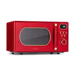Netto Marken-Discount Julieta Mikrowelle mit Grill 20l 700 / 800 W Ø25,5cm 8 Programme Rot Angebot