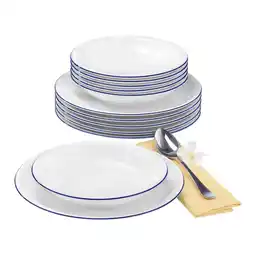 Netto Marken-Discount Seltmann Weiden Tafelservice Compact Blaurand 12er Set Angebot