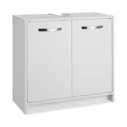 Netto Marken-Discount tectake Waschbeckenunterschrank, großer Stauraum, 2 leichtgängige Flügeltüren, 63 x 31 x 55 cm Angebot