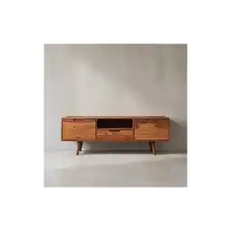 Netto Marken-Discount KADIMA DESIGN Massives Lowboard im Landhausstil, Fernsehkonsole mit Stauraum, Handgefertigt Angebot