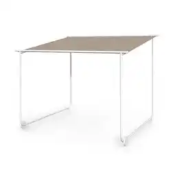 Netto Marken-Discount Nantes Pavillon Gazebo Sonnendach 3x3m Polyester Stahlrahmen UV50+ Bodenrollen Taupe Angebot