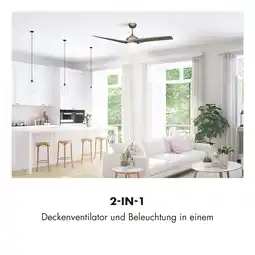 Netto Marken-Discount Figo 2-in-1-Deckenventilator Lampe Ø132cm 10039m³/h 51dB Fernbedienung Titan Angebot