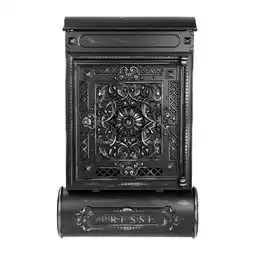 Netto Marken-Discount HMF Briefkasten Antik mit Zeitungsfach Vintage aus Aluguss 57 x 35 x 10 cm Schwarz-Silber Angebot