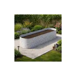 Netto Marken-Discount Hochbeet Stahl Oval - L - 320(L) x 80(W) x 80 (H) - Silber Angebot