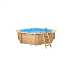 Netto Marken-Discount Holzpool „Java“ rund Ø 5,30 m × 1,36 m Wärmepumpe Set Angebot