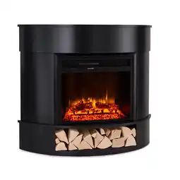 Netto Marken-Discount Loloru Elektrokamin Heizlüfter 900/1800W Wochentimer Fernbedienung Schwarz Angebot