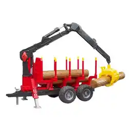Netto Marken-Discount Bruder Bruder 02252 Rückeanhänger mit Ladekran plus Zubehör Angebot