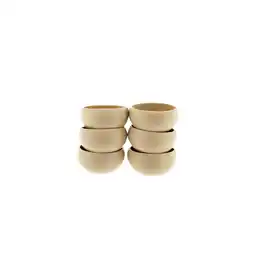 Netto Marken-Discount Wave Biscuit 6er-Set Dipschalen aus hochwertigem Porzellan - 8,5 x 4 cm Angebot