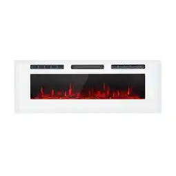 Netto Marken-Discount Galeras Elektrischer Wand- und Einbaukamin 1800 W LED 3 Farben Timer Weiß 127 x 47 x 13 cm Angebot