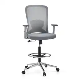 Netto Marken-Discount hjh OFFICE Counterstuhl Top Work 44 W Stoff / Netzstoff mit Armlehnen (höhenverstellbar) Angebot