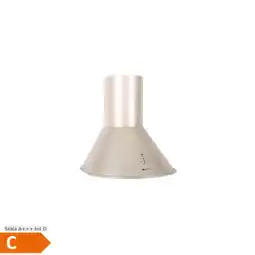 Netto Marken-Discount Lumio Primo Retro-Dunstabzugshaube 60cm 490 m³/h LED-Leuchten Champagner Angebot
