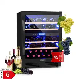 Netto Marken-Discount Vinovilla 43 Built-In Duo Onyx Weinkühlschrank 129l 43 Fl. 2 Zonen Angebot