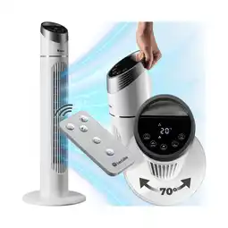Netto Marken-Discount tectake Turmventilator, oszilierend, mit Timer-Funktion, 31 x 90 cm Angebot