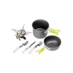 Netto Marken-Discount Platinet Outdoor Camping Kochset mit Besteck und Kochpot Kochgeschirr Angebot