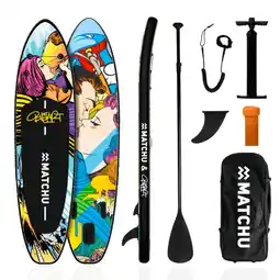 Netto Marken-Discount MATCHU Stand Up Paddle BustArt 320x81x15 cm - Aufblasbares Sup Board - Limited Edition Angebot
